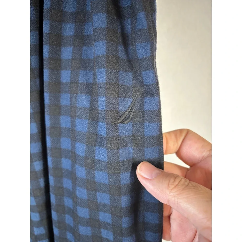 Nautica Mens XXL BlueBlack Gingham Pajama Pants Sleepwear Lounge Bottoms 1613453
